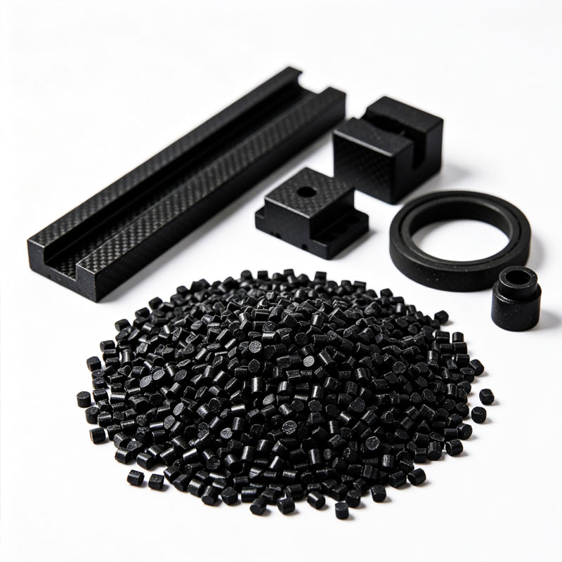 High Wear-Resistant PEEK CF PTFE Graphite Granules High Wear-Resistant PEEK CF PTFE Graphite Granules